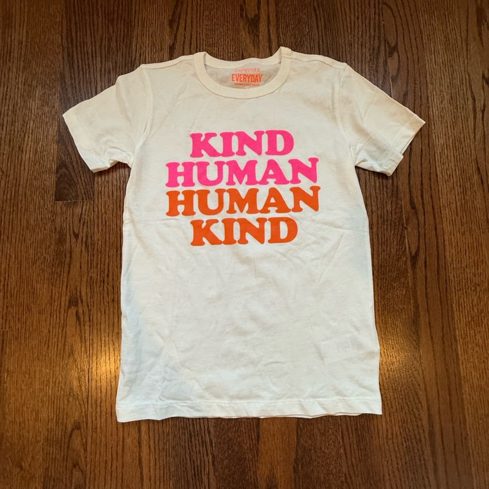 NEW Crewcuts Kind Human Tee 6-7 Years